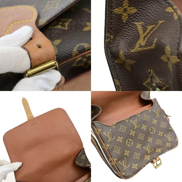 LOUIS VUITTON Cartouchiere MM Shoulder Bag Monogram Leather Brown M51253 34ED743 - Picture 9 of 16